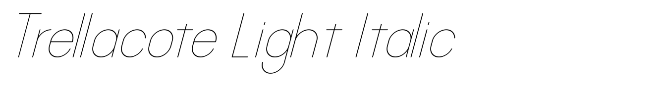 Trellacote Light Italic